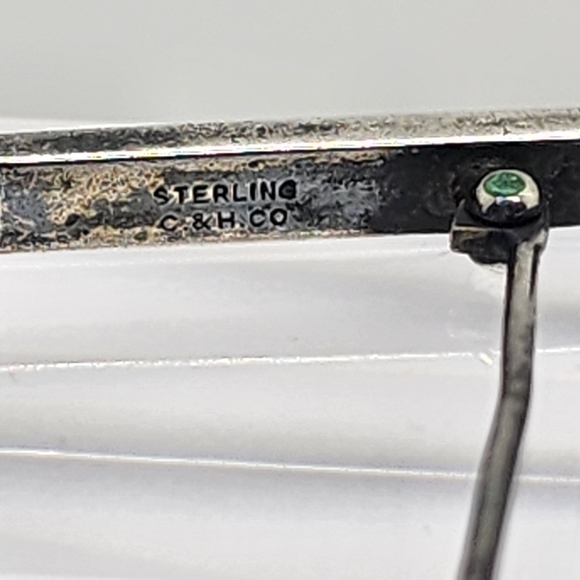 Sterling Sliver Seed Pearl Brooch Signed By C&H Co - Picture 4 of 15